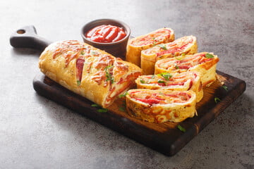 Italian stromboli cheesy roll