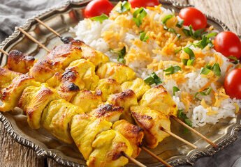 Grilled saffron chicken